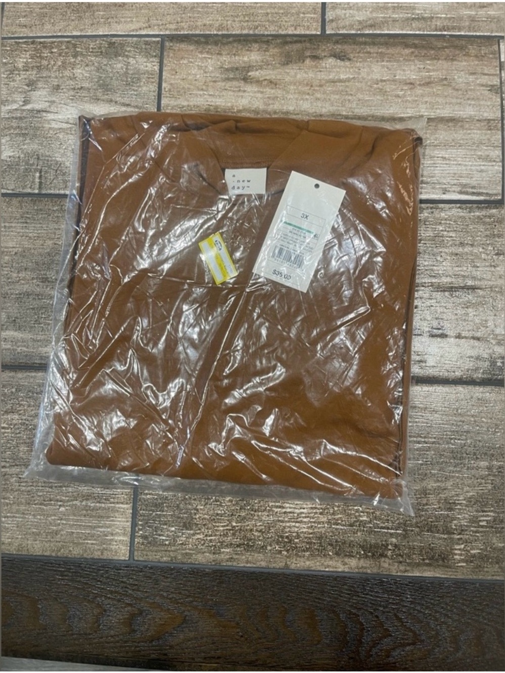 A new day women’s maxi a-line dress size 3X NWT Brown - Picture 3 of 3